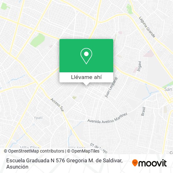 Mapa de Escuela Graduada N 576 Gregoria M. de Saldivar