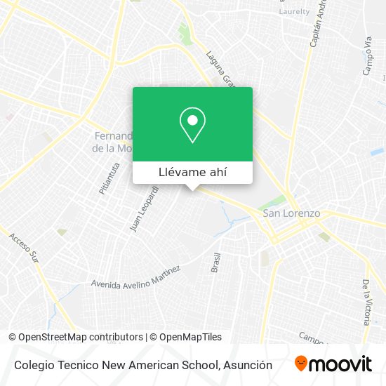 Mapa de Colegio Tecnico New American School