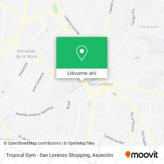 Mapa de Tropical Gym - San Lorenzo Shopping