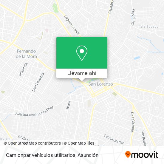 Mapa de Camionpar vehículos utilitarios