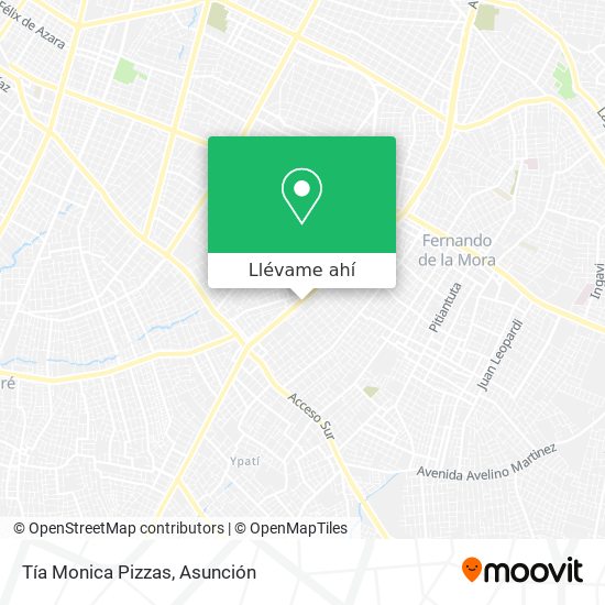 Mapa de Tía Monica Pizzas