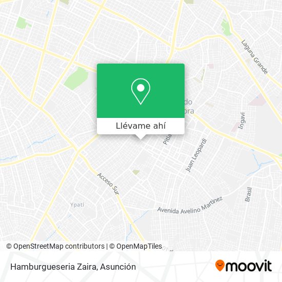 Mapa de Hamburgueseria Zaira