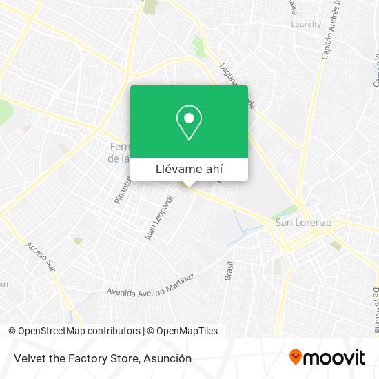 Mapa de Velvet the Factory Store