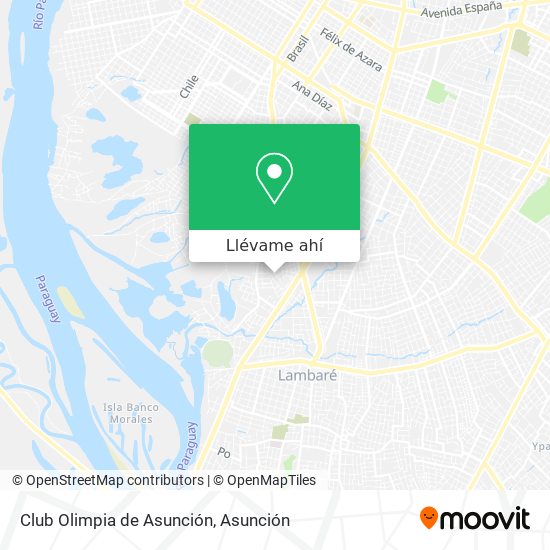 Mapa de Club Olimpia de Asunción