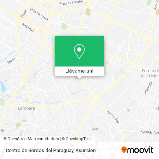Mapa de Centro de Sordos del Paraguay