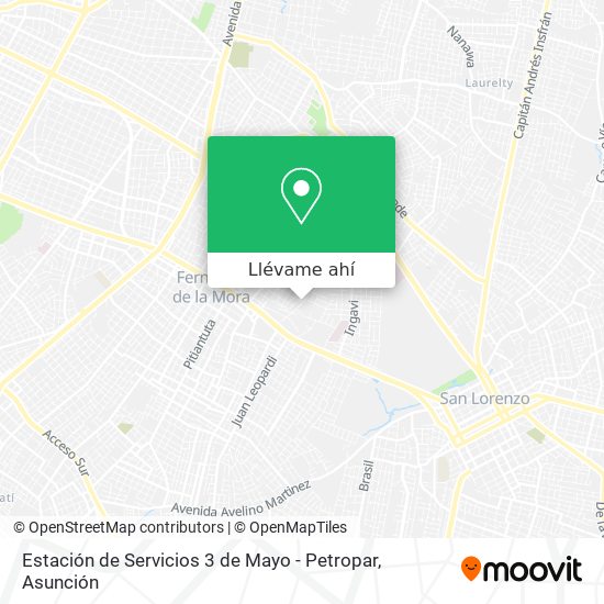 Mapa de Estación de Servicios 3 de Mayo - Petropar