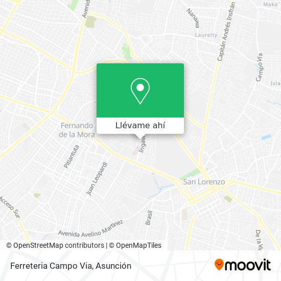 Mapa de Ferreteria Campo Via