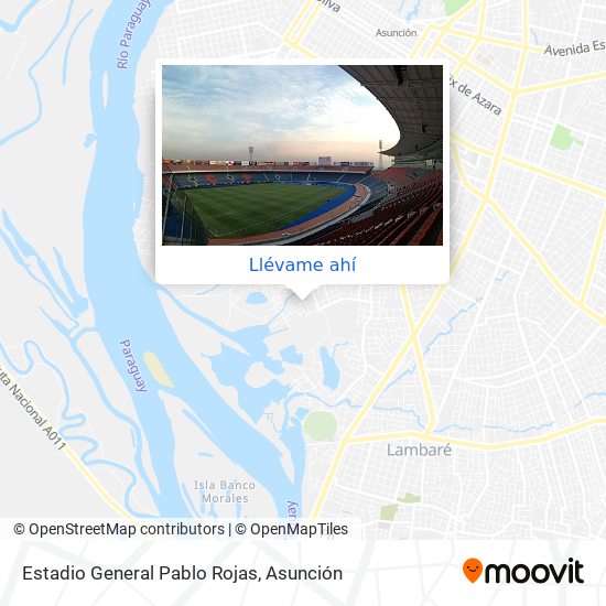 Mapa de Estadio General Pablo Rojas