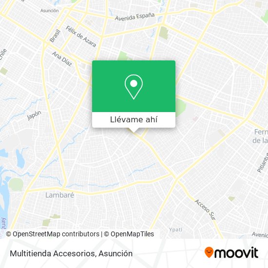 Mapa de Multitienda Accesorios