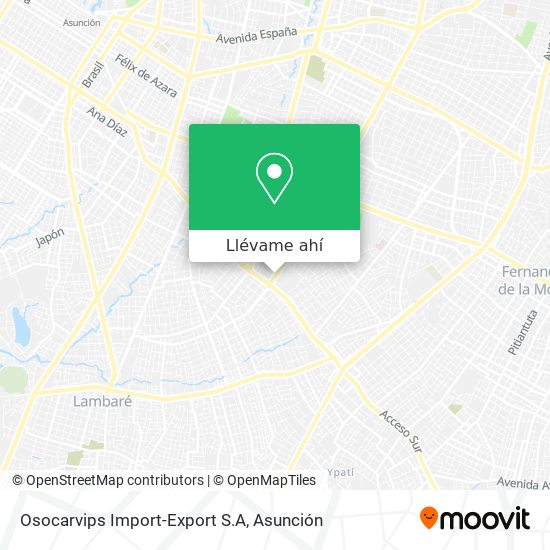 Mapa de Osocarvips Import-Export S.A