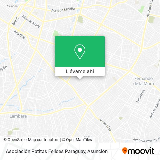 Mapa de Asociación Patitas Felices Paraguay