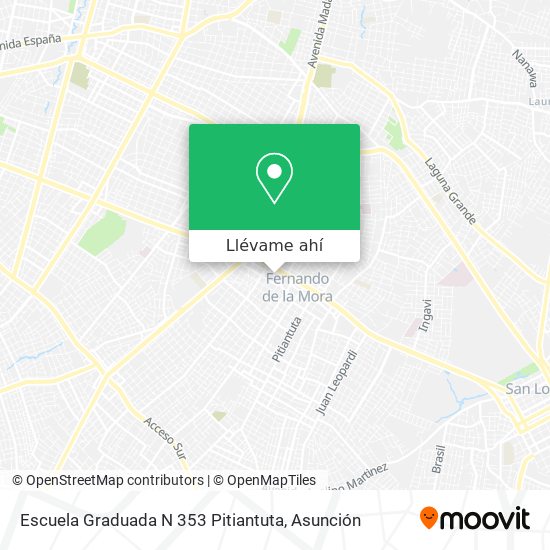 Mapa de Escuela Graduada N 353 Pitiantuta