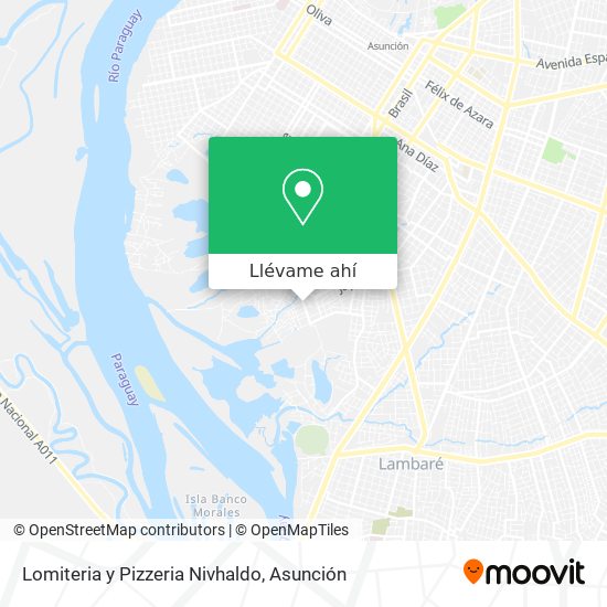 Mapa de Lomiteria y Pizzeria Nivhaldo