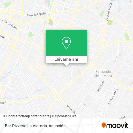 Mapa de Bar Pizzería La Victoria