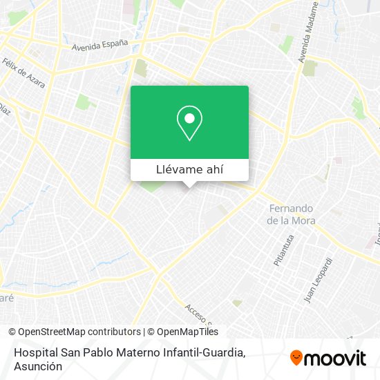 Mapa de Hospital San Pablo Materno Infantil-Guardia