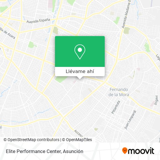 Mapa de Elite Performance Center