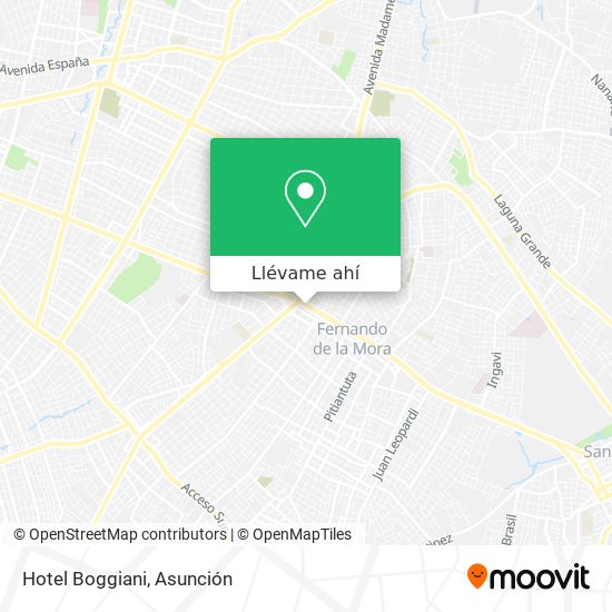 Mapa de Hotel Boggiani