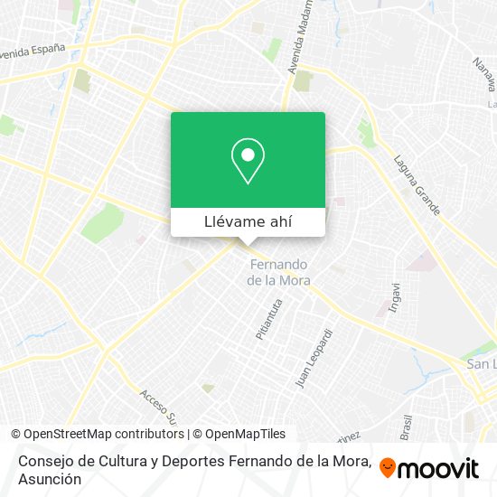Mapa de Consejo de Cultura y Deportes Fernando de la Mora