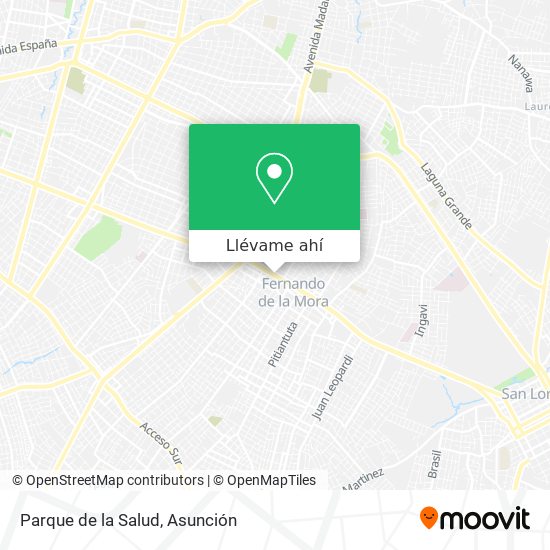 Mapa de Parque de la Salud