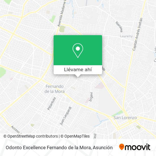 Mapa de Odonto Excellence Fernando de la Mora