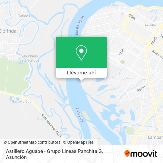 Mapa de Astillero Aguapé - Grupo Lineas Panchita G