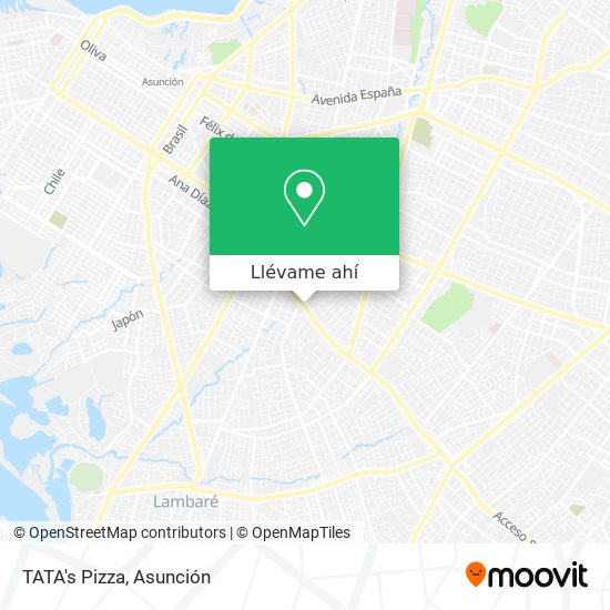 Mapa de TATA's Pizza