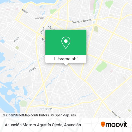Mapa de Asunción Motors Agustín Ojeda