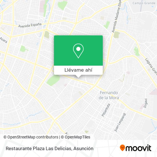 Mapa de Restaurante Plaza Las Delicias