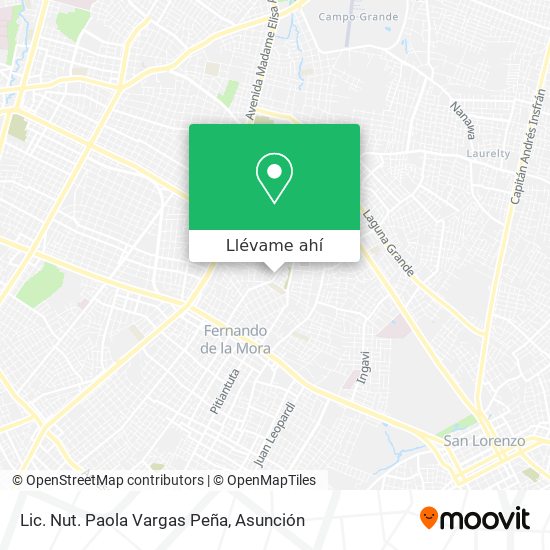 Mapa de Lic. Nut. Paola Vargas Peña