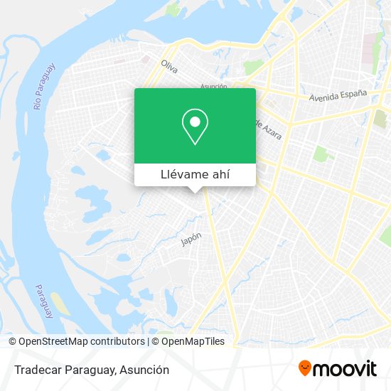 Mapa de Tradecar Paraguay