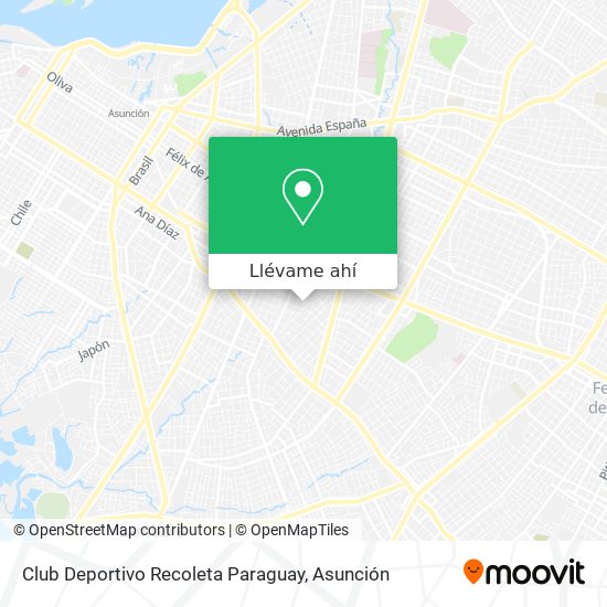 Mapa de Club Deportivo Recoleta Paraguay