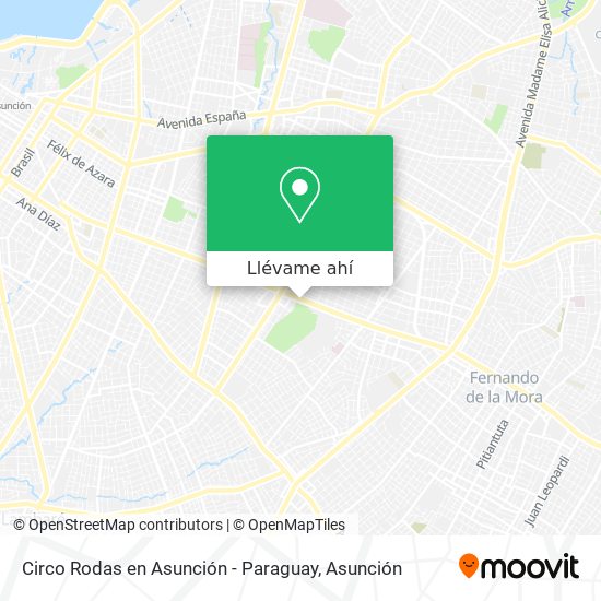 Mapa de Circo Rodas en Asunción - Paraguay