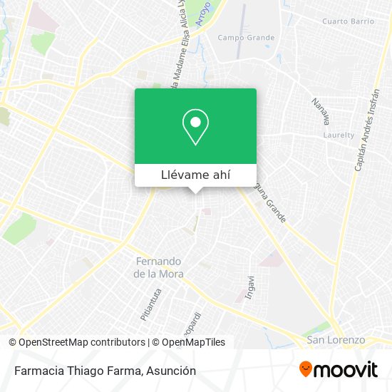 Mapa de Farmacia Thiago Farma