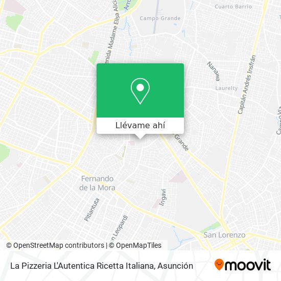 Mapa de La Pizzeria L'Autentica Ricetta Italiana