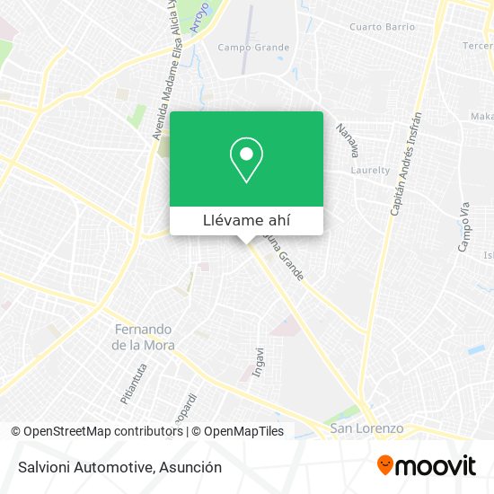 Mapa de Salvioni Automotive