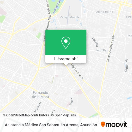 Mapa de Asistencia Médica San Sebastián Amsse