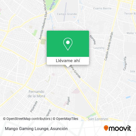 Mapa de Mango Gaming Lounge