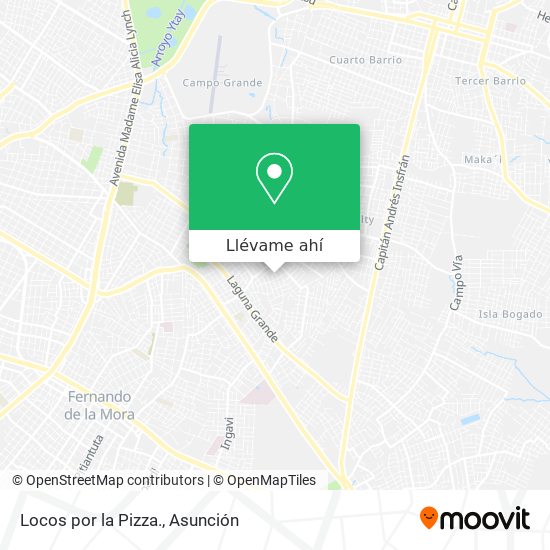 Mapa de Locos por la Pizza.