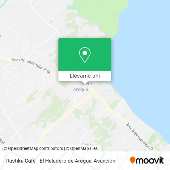 Mapa de Rustika Café - El Heladero de Aregua