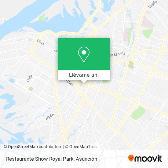 Mapa de Restaurante Show Royal Park