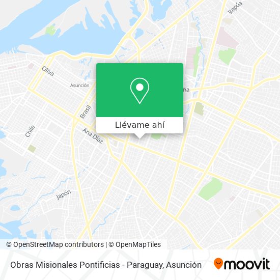 Mapa de Obras Misionales Pontificias - Paraguay