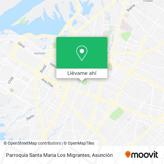 Mapa de Parroquia Santa Maria Los Migrantes