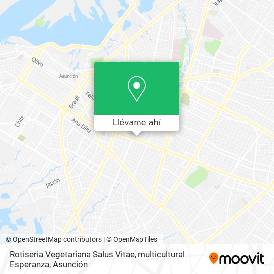 Mapa de Rotiseria Vegetariana Salus Vitae, multicultural Esperanza
