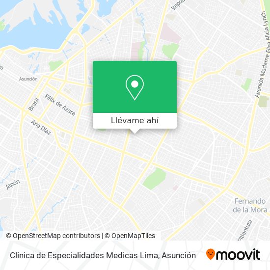 Mapa de Clinica de Especialidades Medicas Lima