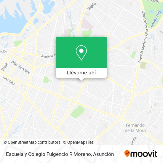 Mapa de Escuela y Colegio Fulgencio R Moreno
