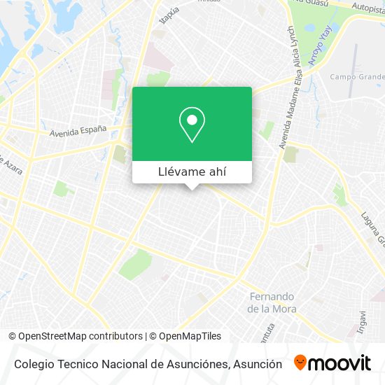 Mapa de Colegio Tecnico Nacional de Asunciónes