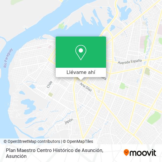 Mapa de Plan Maestro Centro Histórico de Asunción
