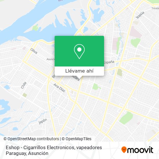 Mapa de Eshop - Cigarrillos Electronicos, vapeadores Paraguay