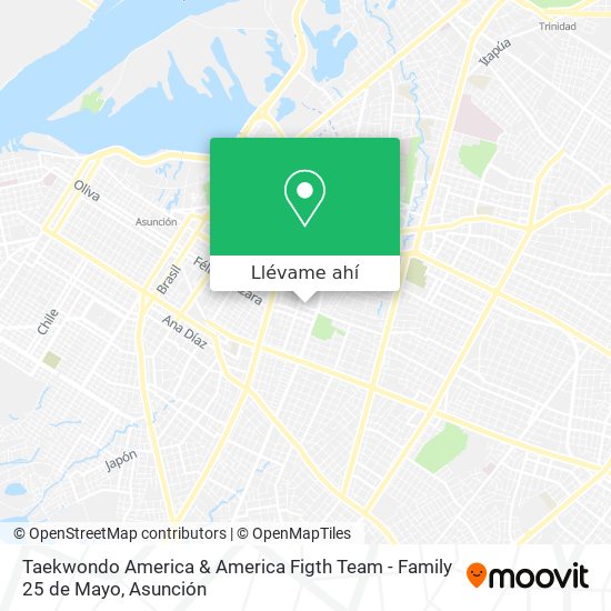 Mapa de Taekwondo America & America Figth Team - Family 25 de Mayo