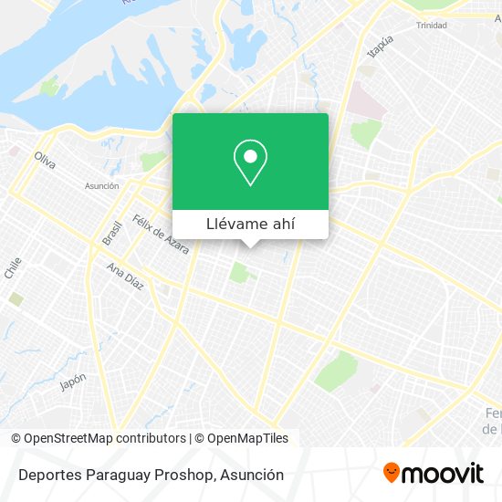 Mapa de Deportes Paraguay Proshop